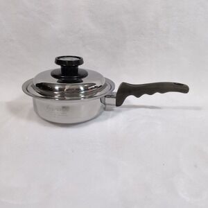 Americraft Saucepan 1 Quart Silver Stainless Steel Lid Small Pot USA West Bend